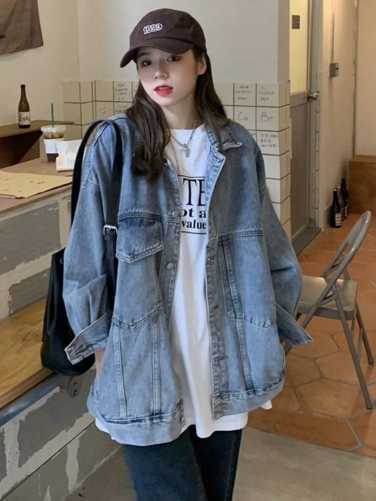Denim Jacket Women's Clothing Spring Autumn New Female Coats Loose Cardigan Long Sleeve Jacket Casual Top Fashion Outwear 2023
Denim Jacket Women's Clothing Spring Autumn New Female Coats Loose Cardigan Long Sleeve Jacket Casual Top Fashion Outwear 2023