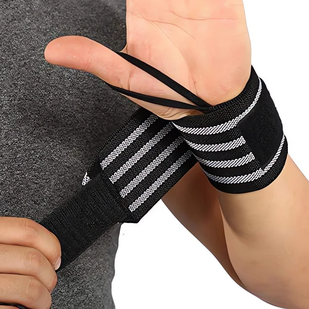 

Weightlifting Wristband Protector Adjustable Wraps Elastic Straps Brace Support Wrist Pads Band Fitness Gym Workout Bodybuilding