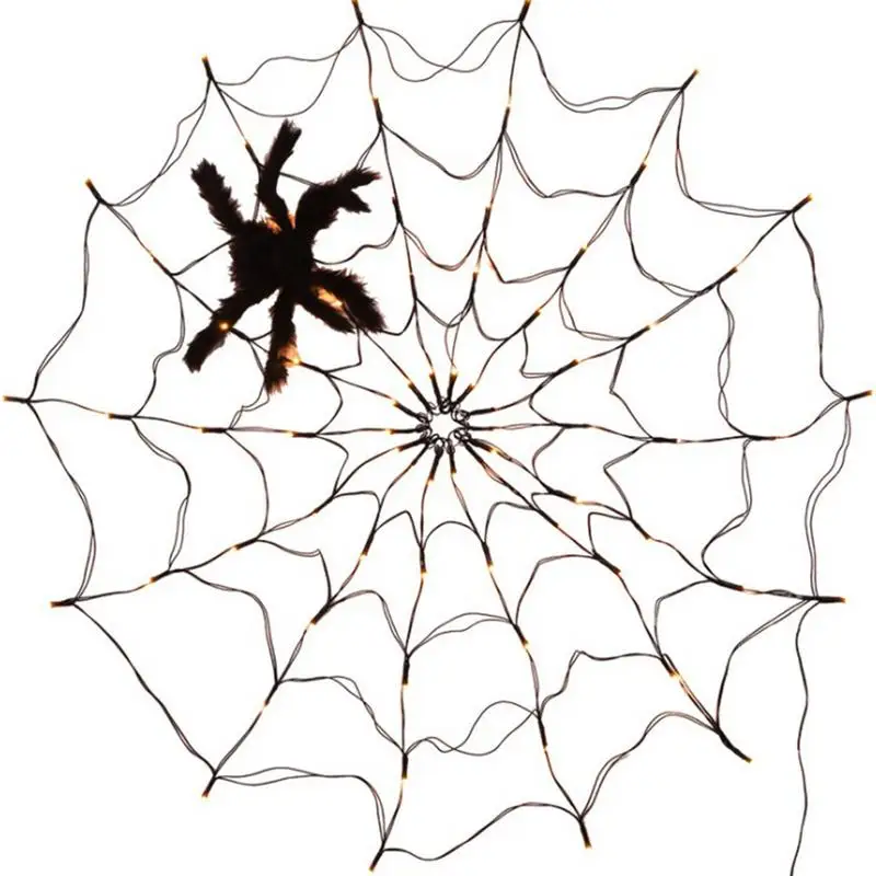 

LED SpiderWeb Light Halloween Spider Web Led String Lights Waterproof Cobweb Light Terror Halloween Party Decoration