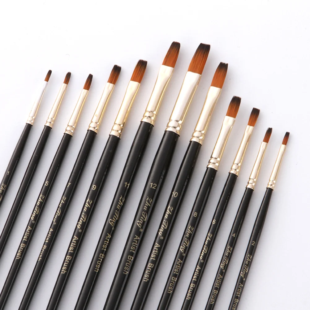 12 Pcs Hair Brush Set Two-tone Nylon Brushes Wood Handle Brushes Artist Brush
12 Pcs Hair Brush Set Two-tone Nylon Brushes Wood Handle Brushes Artist Brush