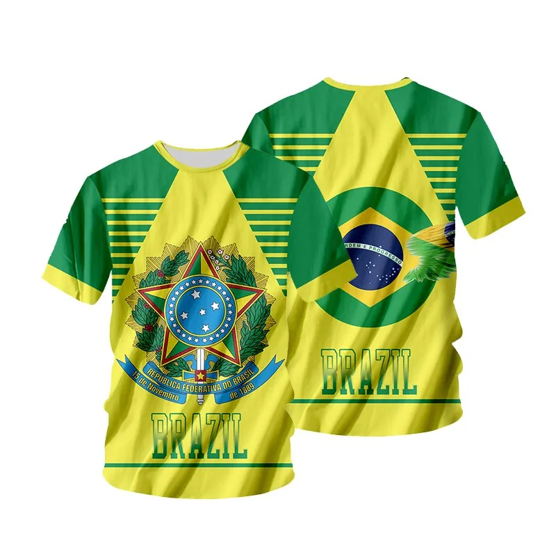 CJLM Brazil Flag 3d Selection Shirt T-shirts Harajuku Hip Hop Fashion Streetwear Football Shirt Round Neck Short Funny Tees
CJLM Brazil Flag 3d Selection Shirt T-shirts Harajuku Hip Hop Fashion Streetwear Football Shirt Round Neck Short Funny Tees