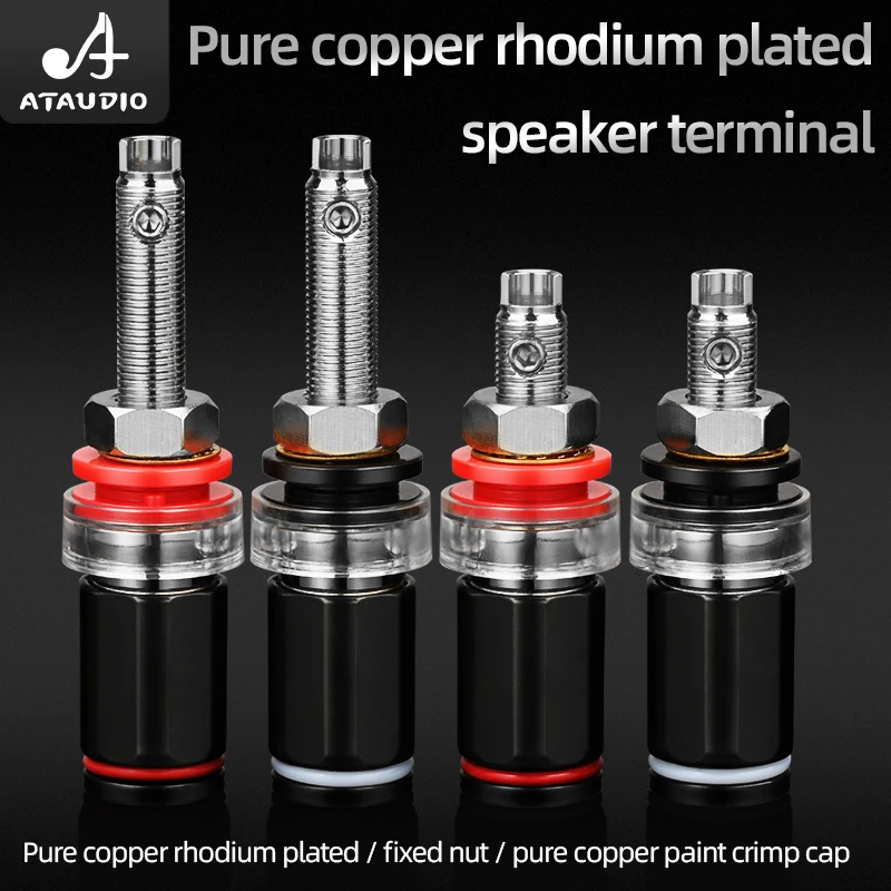 High Quality 4 PCS HiFi Terminals Connector Pure Copper Rhodium Plated Terminal Binding Post for DIY Power Amplifier Audio
High Quality 4 PCS HiFi Terminals Connector Pure Copper Rhodium Plated Terminal Binding Post for DIY Power Amplifier Audio