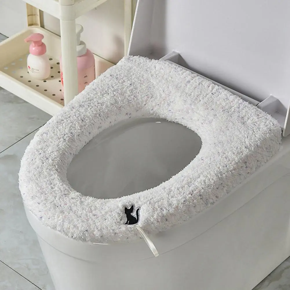 Toilet Seat Cover Thicken Washable Cartoon Cat Embroidery Toilet Seat Cover Cushion Breathable Toilet Seat Pad Home Supplies
Toilet Seat Cover Thicken Washable Cartoon Cat Embroidery Toilet Seat Cover Cushion Breathable Toilet Seat Pad Home Supplies
