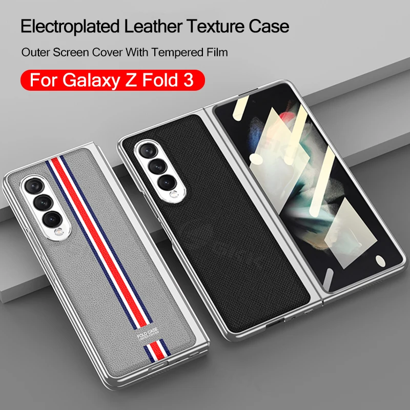GKK Original Leather Case For Samsung Galaxy Z Fold 3 2 5G Case With Outer Screen Film Plating Hard For Samsung Z Fold3 5G Cover
GKK Original Leather Case For Samsung Galaxy Z Fold 3 2 5G Case With Outer Screen Film Plating Hard For Samsung Z Fold3 5G Cover