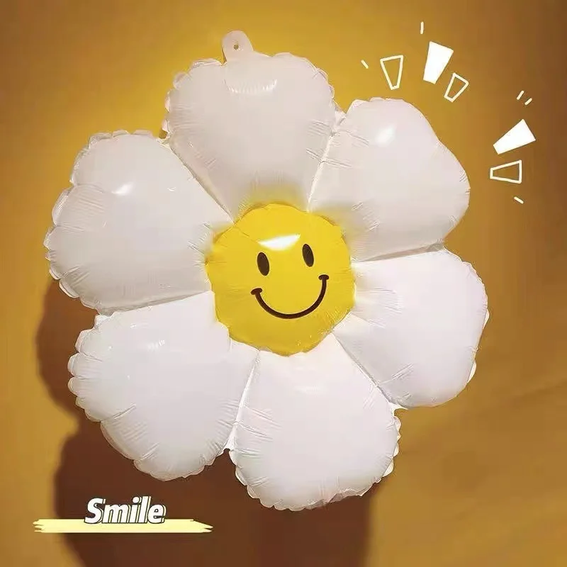 1Pcs 72*72cm White Flower Balloon Daisy Foil Balloons Happy Birthday Party Wedding Decoration Baby Shower Summer Sunflower
1Pcs 72*72cm White Flower Balloon Daisy Foil Balloons Happy Birthday Party Wedding Decoration Baby Shower Summer Sunflower