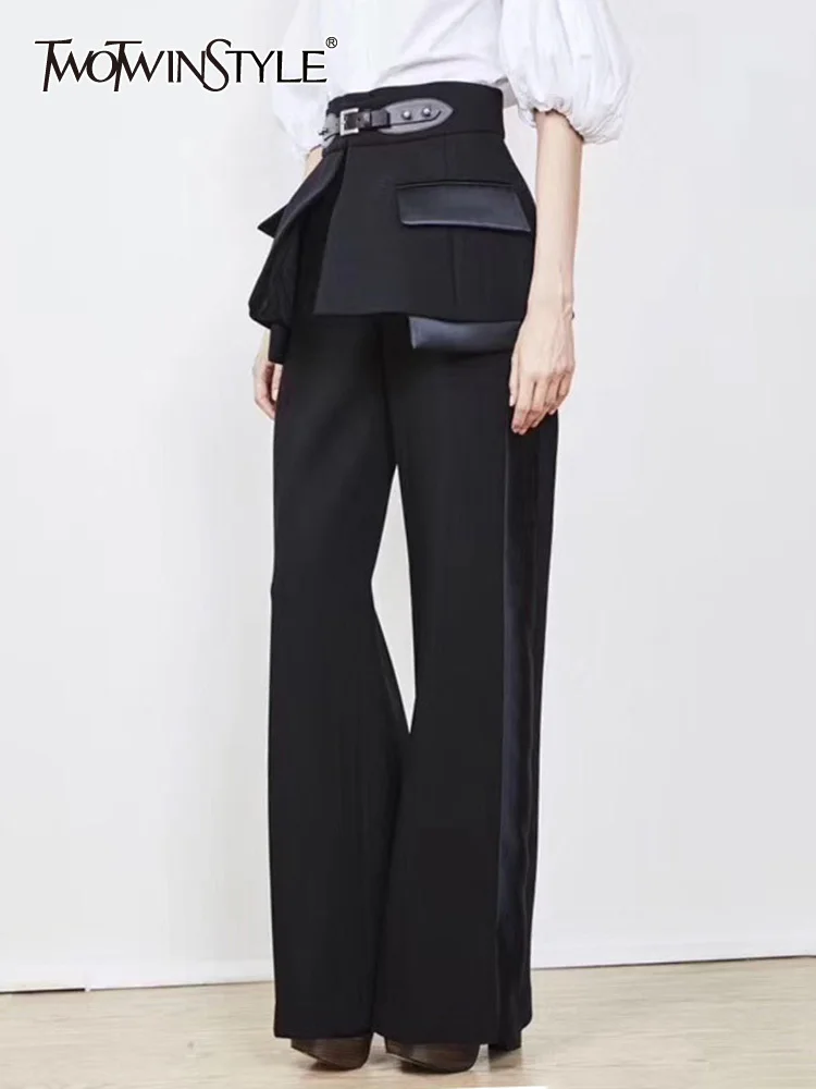 Женские брюки с высокой талией TWOTWINSTYLE, повседневные широкие брюки с карманами, в минималистическом стиле
Женские брюки с высокой талией TWOTWINSTYLE, повседневные широкие брюки с карманами, в минималистическом стиле