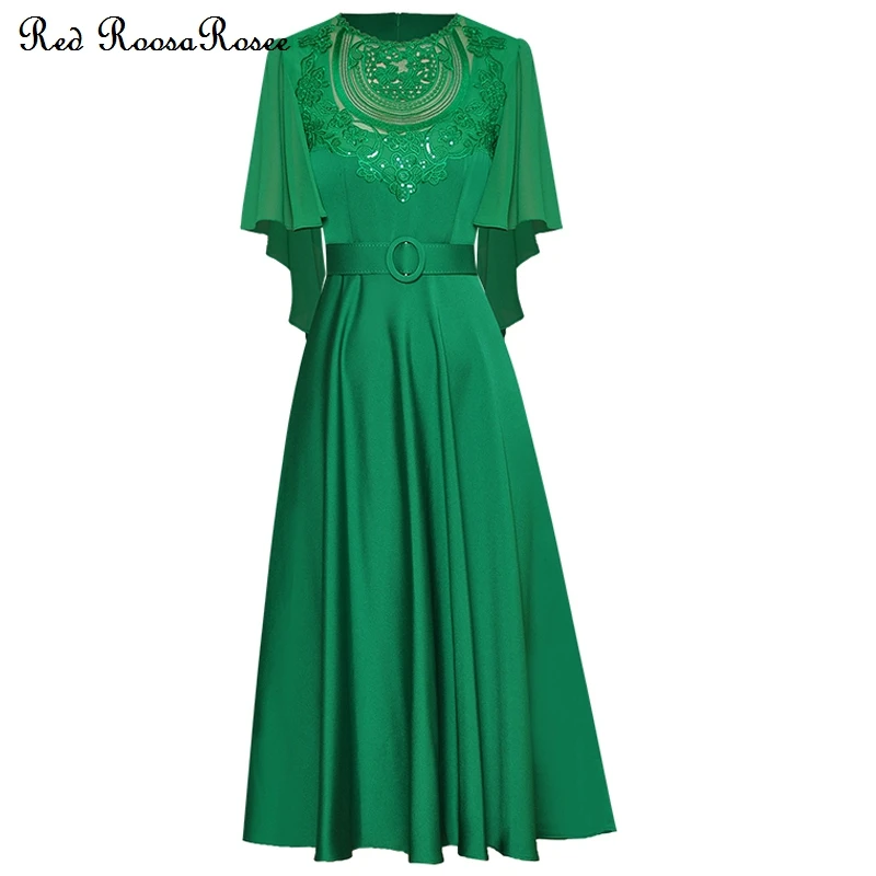 Red RoosaRosee O-neck Collar Embroidery Hollow-out Ruffles Green Party New Dress Female Designer 2022 Summer Vestidos Robe Femme
Red RoosaRosee O-neck Collar Embroidery Hollow-out Ruffles Green Party New Dress Female Designer 2022 Summer Vestidos Robe Femme