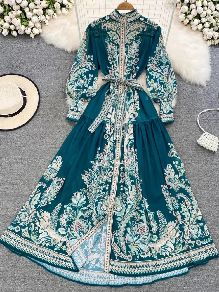 Autumn Casual Fashion A-Line Long Dresses Women Vintage Party Birthday Robe with Belted Female One Pieces Clothes Vestidos New
Autumn Casual Fashion A-Line Long Dresses Women Vintage Party Birthday Robe with Belted Female One Pieces Clothes Vestidos New