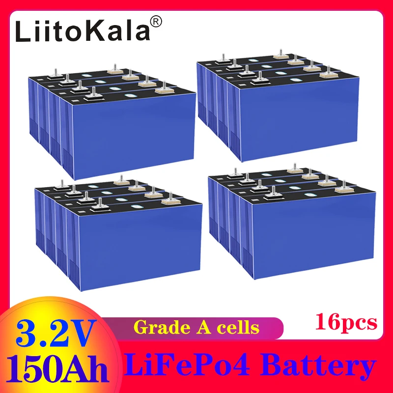 16 шт. LiitoKala LiFePO4 3,2 В Ач класс A + литий-ионный аккумулятор, внешний аккумулятор для солнечной панели, система хранения, перезаряжаемый
16 шт. LiitoKala LiFePO4 3,2 В Ач класс A + литий-ионный аккумулятор, внешний аккумулятор для солнечной панели, система хранения, перезаряжаемый
