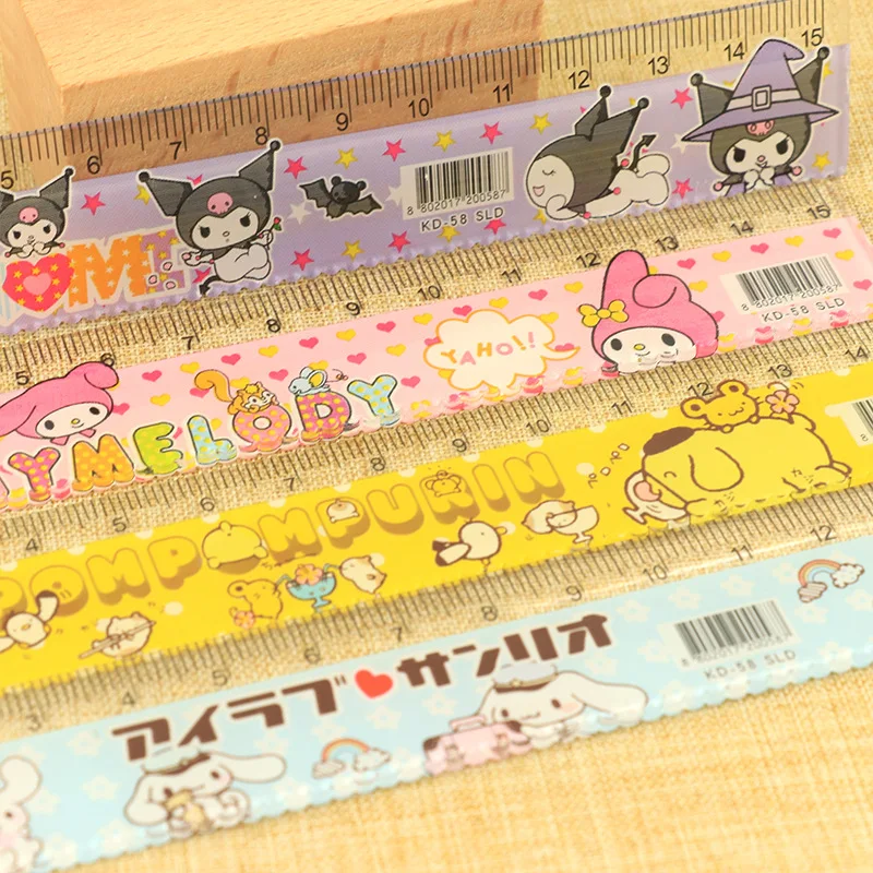 15cm Kawaii Sanrio Cinnamoroll My Melody Kuromi Clear Plastic Acrylic Metric Shatter Resistant Ruler Office School Supplies
15cm Kawaii Sanrio Cinnamoroll My Melody Kuromi Clear Plastic Acrylic Metric Shatter Resistant Ruler Office School Supplies