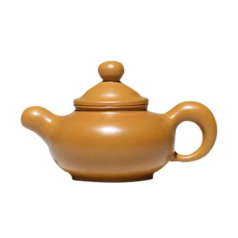 

150ml Yixing Purple Clay Teapots Chinese Famous Artists Handmade Tea Pot Raw Ore Gold Zhu Mud Kettle Zisha Tea Set Gifts