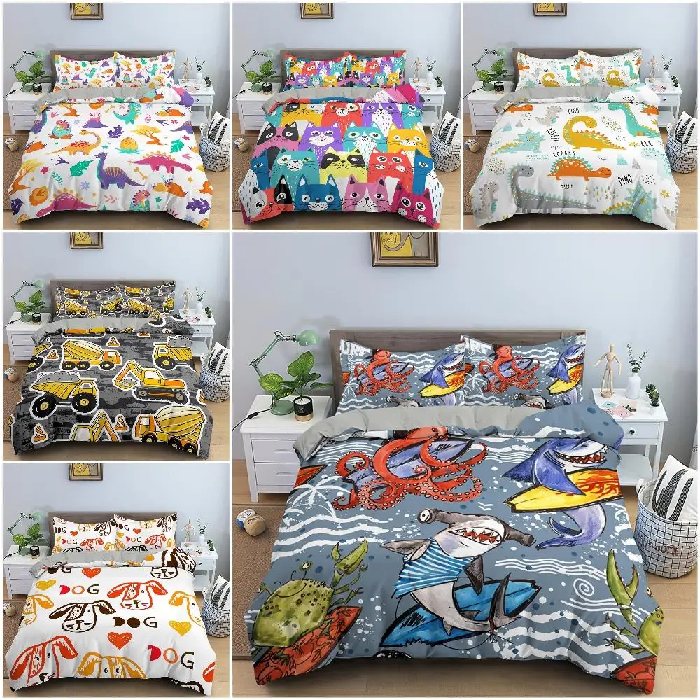 Cute Cat Bedding Set Luxury For Child Duvet Cover Cartoon Style Quilt Cover Queen Size Comforter Sets Bedclothes
Cute Cat Bedding Set Luxury For Child Duvet Cover Cartoon Style Quilt Cover Queen Size Comforter Sets Bedclothes