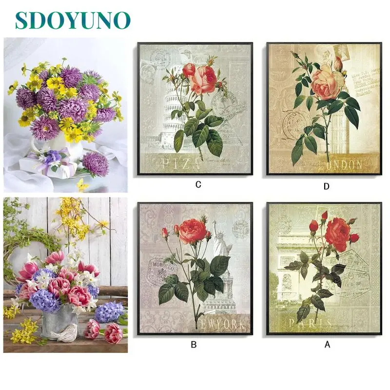 SDOYUNO Created with Numbers Kits DIY Home Decor Painting By Numbers Post And Flower Drawing On Canvas HandPainted Picture Art D
SDOYUNO Created with Numbers Kits DIY Home Decor Painting By Numbers Post And Flower Drawing On Canvas HandPainted Picture Art D