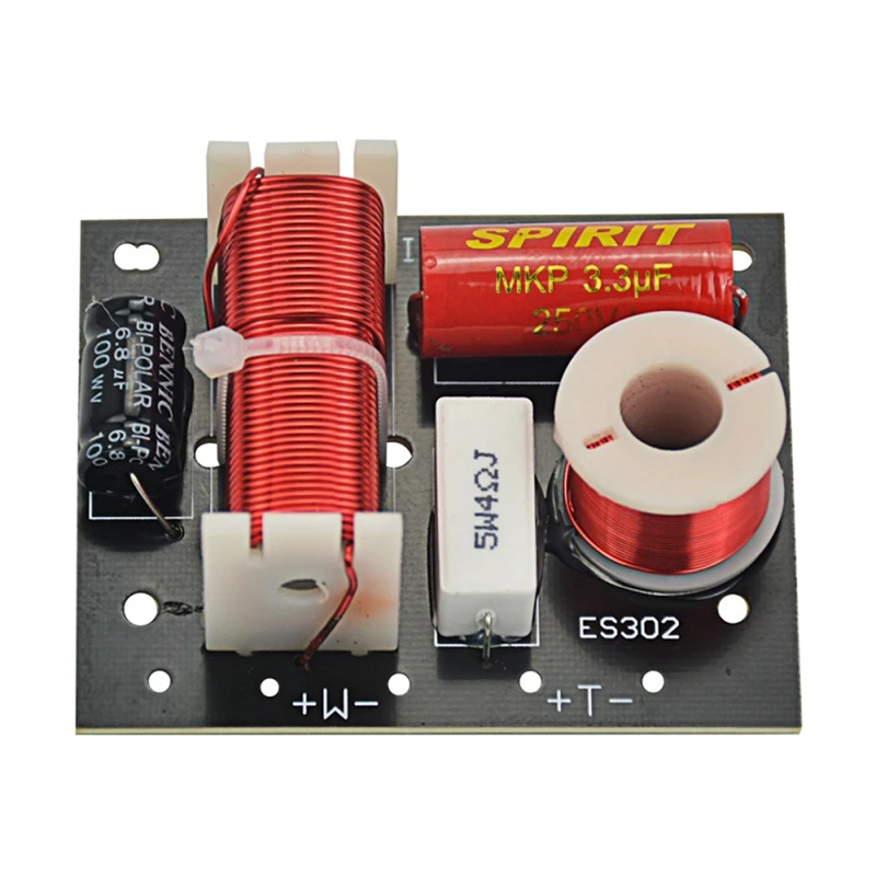 ES302 2 Ways Audio Speaker Crossover Treble+Bass Frequency Divider Crossovers Speaker Filters DIY For Home Theater
ES302 2 Ways Audio Speaker Crossover Treble+Bass Frequency Divider Crossovers Speaker Filters DIY For Home Theater