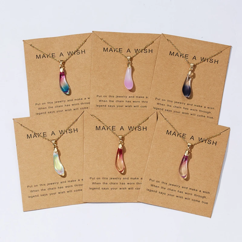 Personality Geometry Moon Natural Stone Pendant Necklace Multi-color Resin Metal Chain Necklace for Women Wish Card Jewelry Gift
Personality Geometry Moon Natural Stone Pendant Necklace Multi-color Resin Metal Chain Necklace for Women Wish Card Jewelry Gift