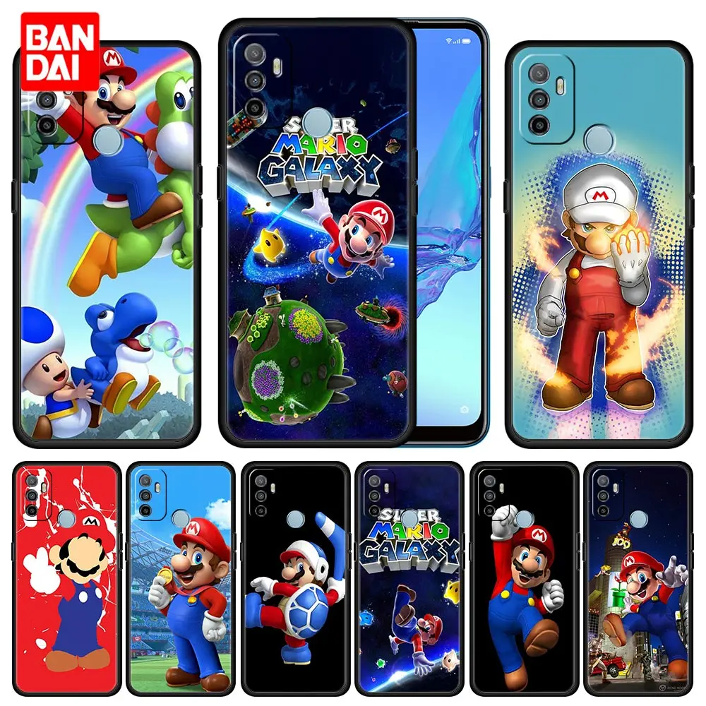 

Cover Case for Oppo A53 A52 A3s A5s A9 A15 A31 A54 A74 A93 A94 F19 Pro 4G 2020 Thin Capinha Full Phone Korea Super Mario Bros