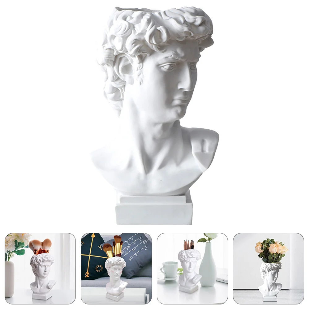 Head Sculpt Mini Vase Resin Bonsai Pot Creative Statue Pen Brush Holder Container Student
Head Sculpt Mini Vase Resin Bonsai Pot Creative Statue Pen Brush Holder Container Student