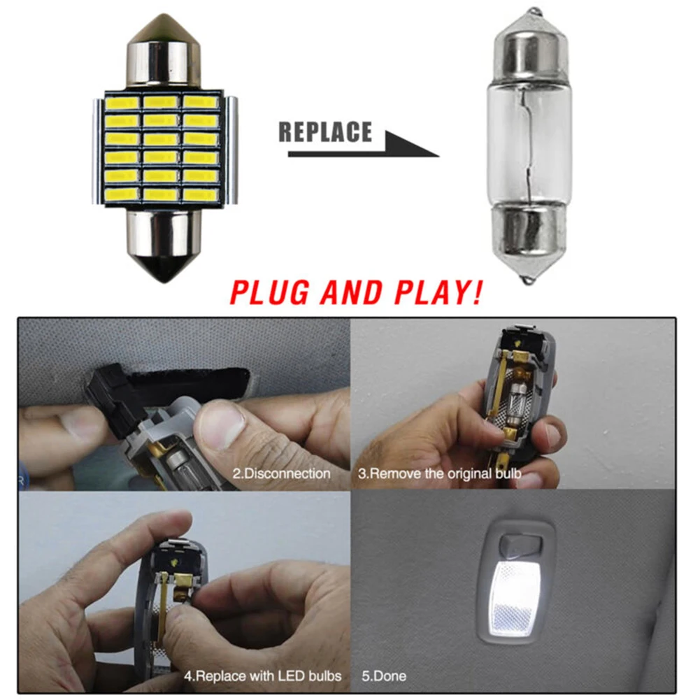 31MM Festoon Light LED Reading Light License Plate Lights White Light C5W Car LED Reading Light Car LIGHT INTERIOR DOME MAP BULB
31MM Festoon Light LED Reading Light License Plate Lights White Light C5W Car LED Reading Light Car LIGHT INTERIOR DOME MAP BULB