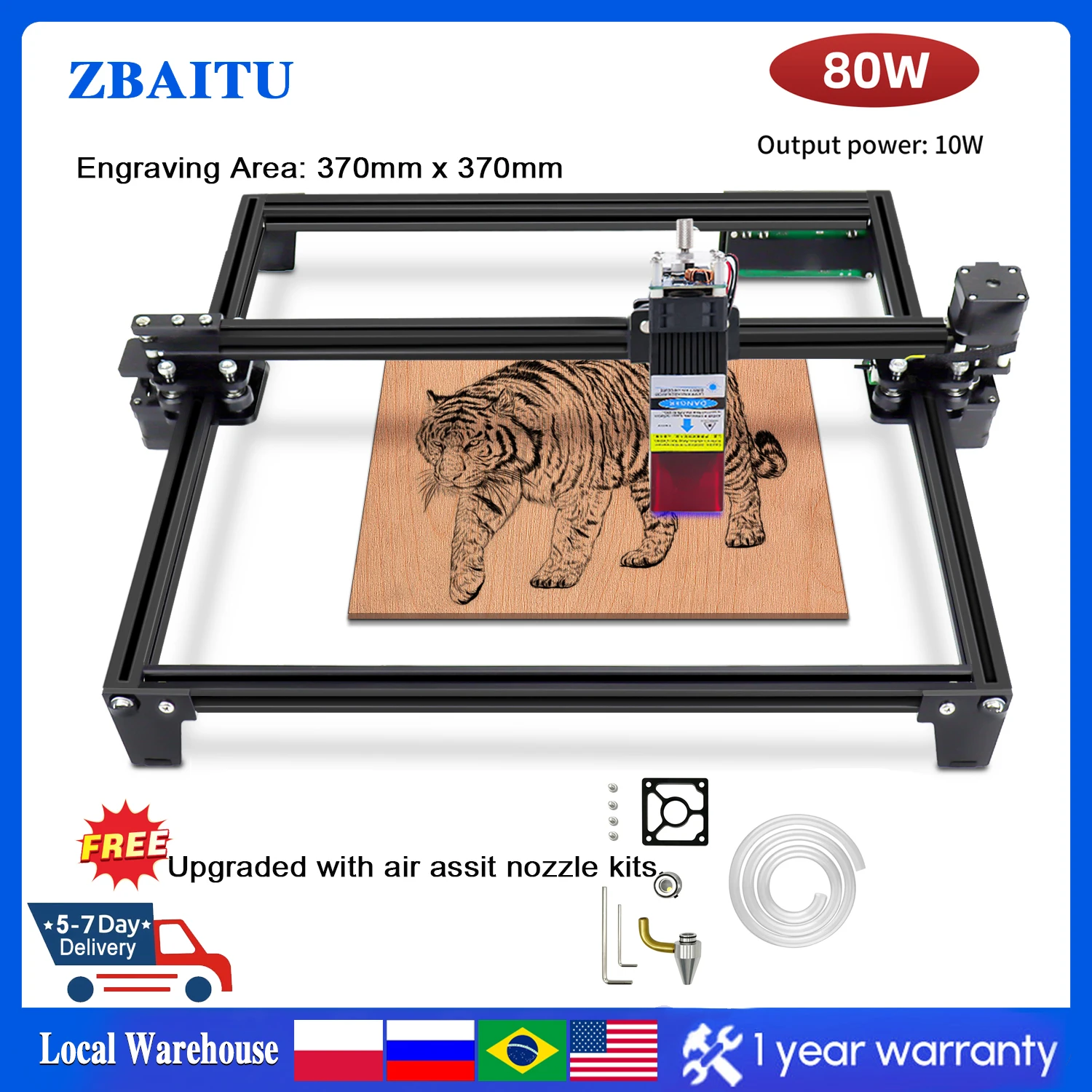 ZBAITU Mini Laser Engraver 37cmx37cm For Metal Engraving CNC Wood Leather Carving Tools Router Cutting Machine Printer Cutter
ZBAITU Mini Laser Engraver 37cmx37cm For Metal Engraving CNC Wood Leather Carving Tools Router Cutting Machine Printer Cutter