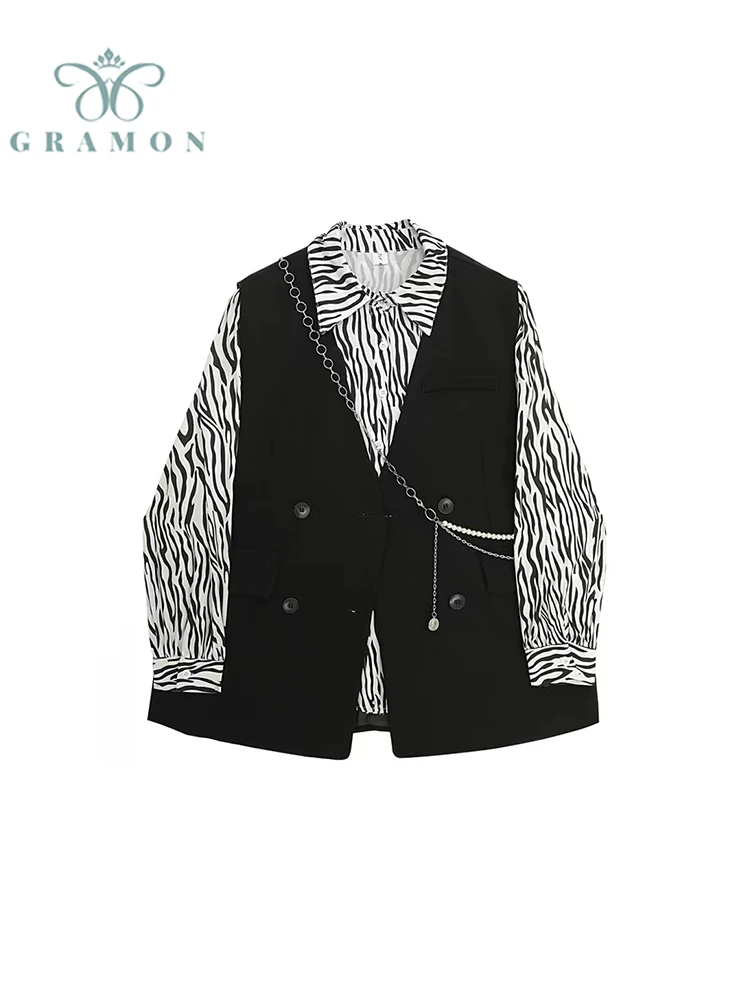 Vintage Fashion Woman Blouses 2022 Autumn New Streetwear 2 Piece Set Women Long Sleeve Shirts + Sleeveless Suit Vest Y2k Clothes
Vintage Fashion Woman Blouses 2022 Autumn New Streetwear 2 Piece Set Women Long Sleeve Shirts + Sleeveless Suit Vest Y2k Clothes