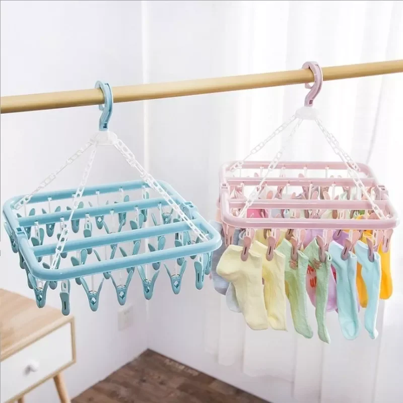 NEW2023 1Pcs 32 Clips Folding Clothes Hanger Dryer Windproof Socks Underwear Drying Rack Baby Clothes Hangers Organizer Laundr
NEW2023 1Pcs 32 Clips Folding Clothes Hanger Dryer Windproof Socks Underwear Drying Rack Baby Clothes Hangers Organizer Laundr