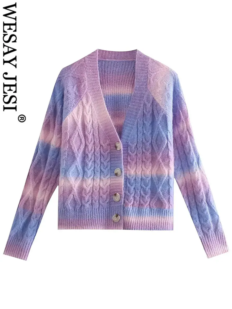 WESAY JESI Fashion Women's Tie Dye V Neck Single Breasted Sweater Cardigan Autumn Female Vintage Loose Long Sleeve Knit Cardigan
WESAY JESI Fashion Women's Tie Dye V Neck Single Breasted Sweater Cardigan Autumn Female Vintage Loose Long Sleeve Knit Cardigan