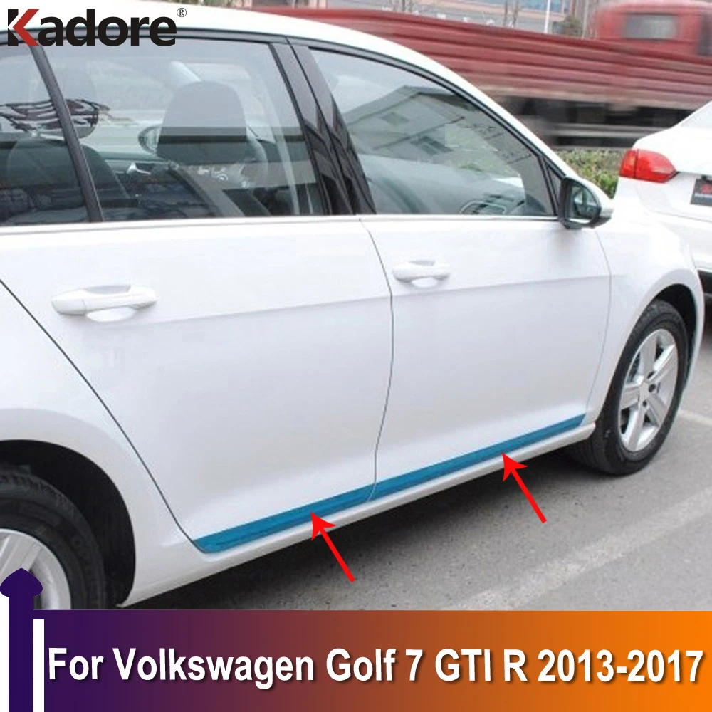 For Volkswagen Golf 7 Mk7 GTI R 2013-2017 Side Door Body Molding Line Cover Trim Protector Decoration Exterior Accessories 
For Volkswagen Golf 7 Mk7 GTI R 2013-2017 Side Door Body Molding Line Cover Trim Protector Decoration Exterior Accessories
