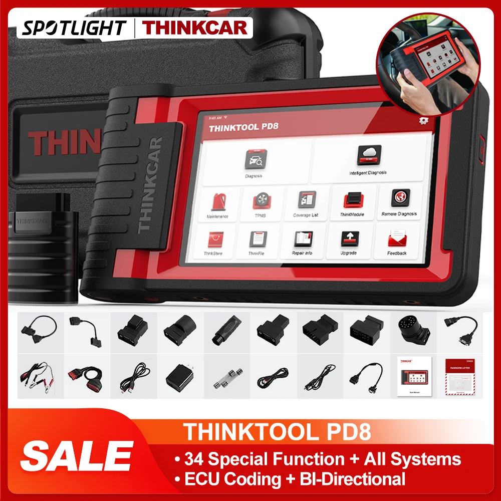 THINKTOOL PD8 OBD2 Car Diagnost Scanner Full System Auto Diagnost Tool Code Reader Car Auto Scanner ECU Coding Active Test TPMS
THINKTOOL PD8 OBD2 Car Diagnost Scanner Full System Auto Diagnost Tool Code Reader Car Auto Scanner ECU Coding Active Test TPMS