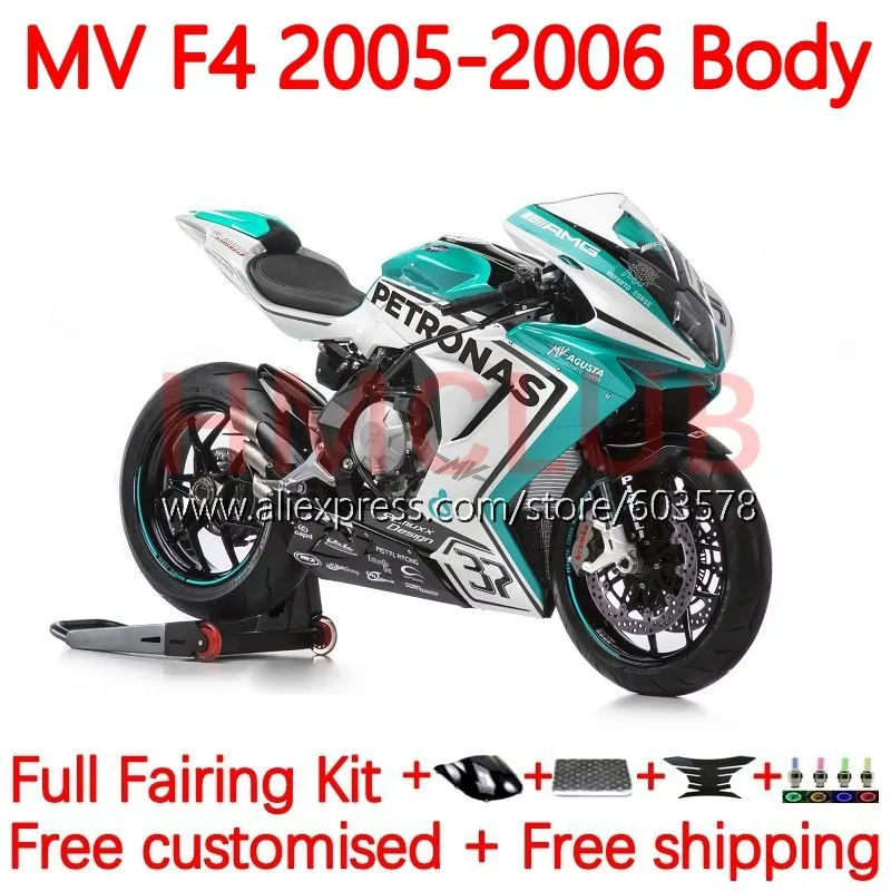Body For MV Agusta F4 R312 750S 1000 R 750 1000CC Kit 1000R 312 1078 1+1 2005 2006 cyan white MA MV F4 05 06 Fairing 154No.11
Body For MV Agusta F4 R312 750S 1000 R 750 1000CC Kit 1000R 312 1078 1+1 2005 2006 cyan white MA MV F4 05 06 Fairing 154No.11