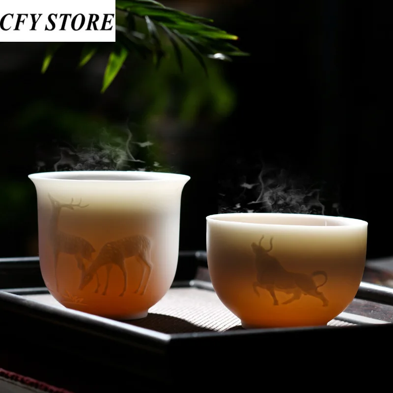 160/230ml Creative Suet Jade White Porcelain Tea Cup Lovers Personality Coffee Mug Family Water Cup Kung Fu Tea Mug Drinkware
160/230ml Creative Suet Jade White Porcelain Tea Cup Lovers Personality Coffee Mug Family Water Cup Kung Fu Tea Mug Drinkware