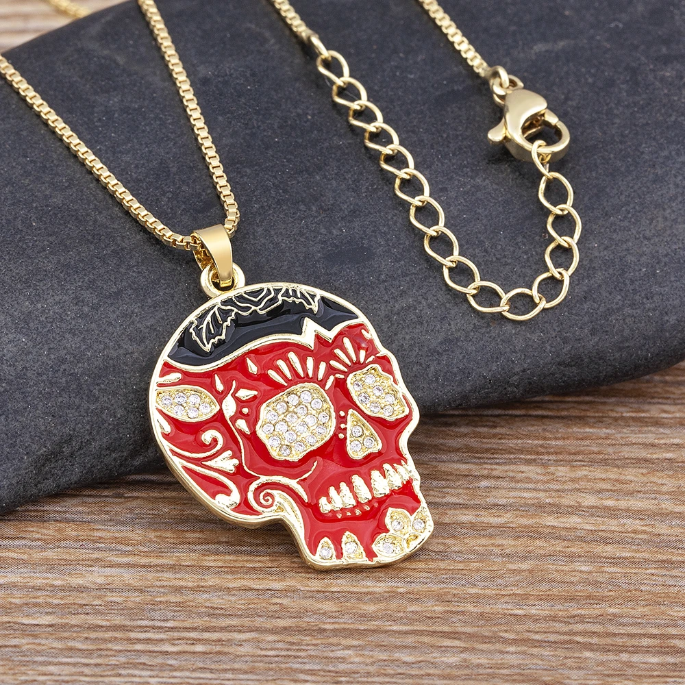 AIBEF Hip Hop Rock Skull Pendant Cubic Zircon Skeleton Necklace For Men Women Fashion Vintage Necklace Gothic Jewelry Gifts
AIBEF Hip Hop Rock Skull Pendant Cubic Zircon Skeleton Necklace For Men Women Fashion Vintage Necklace Gothic Jewelry Gifts