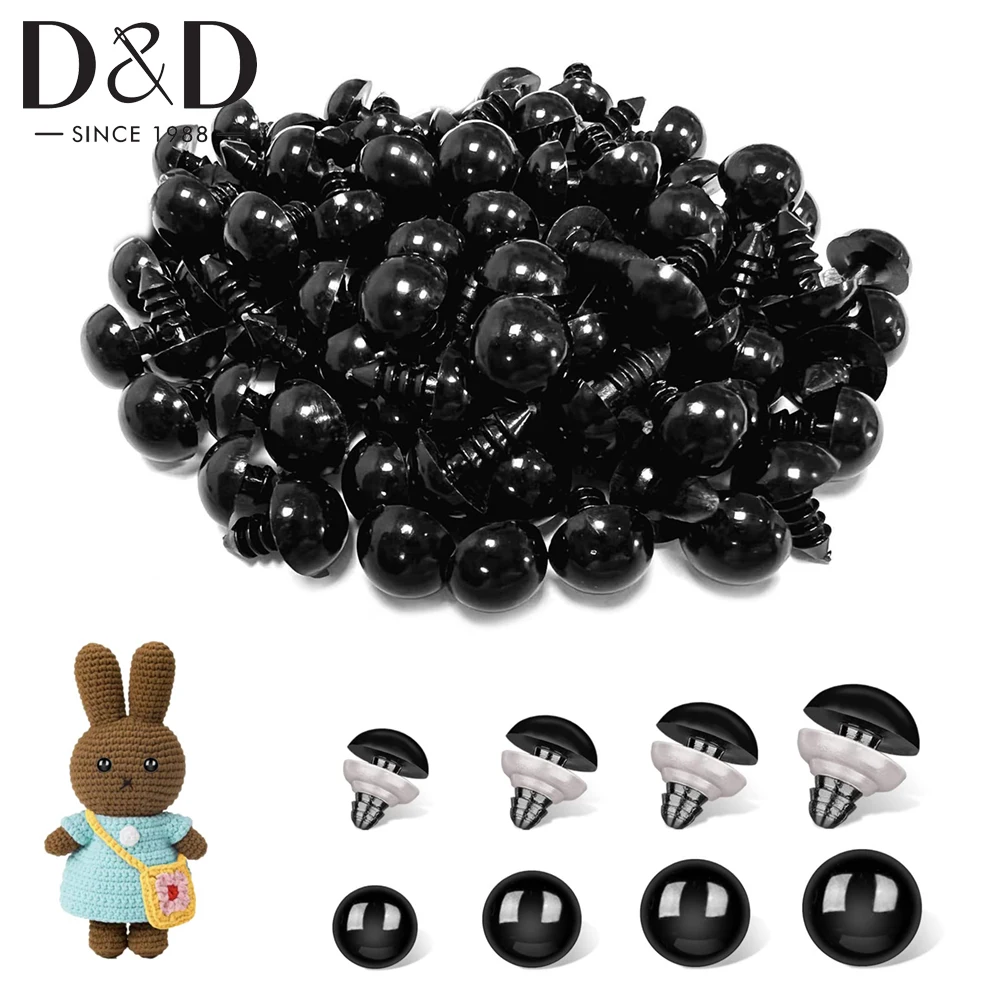 50Pairs Safety Eyes Black Plastic Eyes Stuffed Crochet Animal Plastic Crafts Doll Making Accessories 6/8/12mm
50Pairs Safety Eyes Black Plastic Eyes Stuffed Crochet Animal Plastic Crafts Doll Making Accessories 6/8/12mm