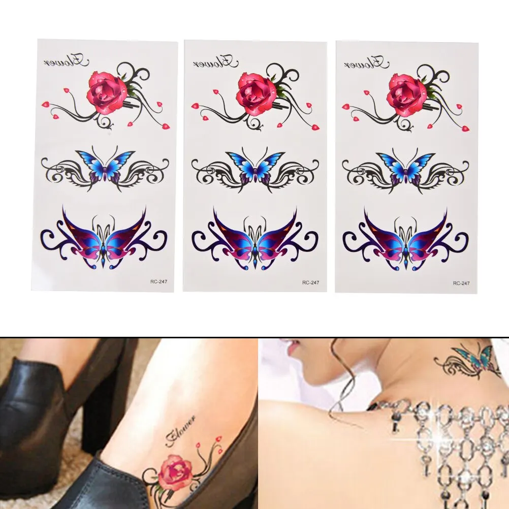 Sexy Butterfly 3D Garland Temporary Tattoo Body Art Flash Tattoo Stickers Rose Flower Waterproof Fake Tatoo Henna Tools
Sexy Butterfly 3D Garland Temporary Tattoo Body Art Flash Tattoo Stickers Rose Flower Waterproof Fake Tatoo Henna Tools