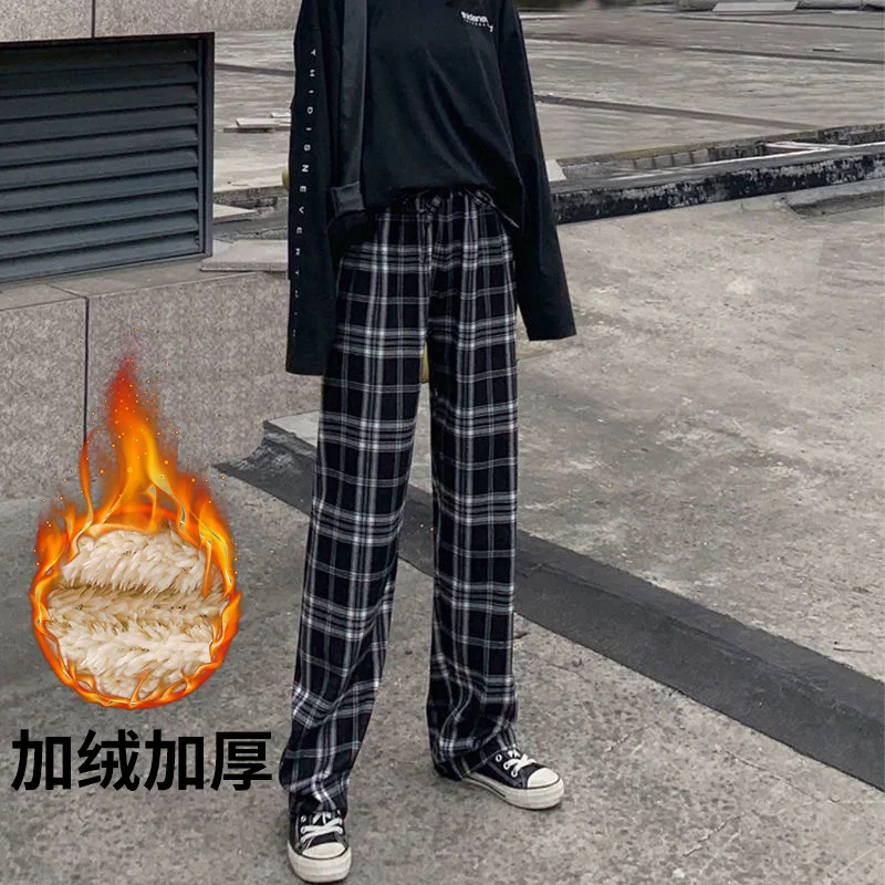 Checkered Pants Plaid Pants Women 2022 Autumn and Winter Wide-leg Pants High-waist Straight-leg Student Casual Trousers Thick
Checkered Pants Plaid Pants Women 2022 Autumn and Winter Wide-leg Pants High-waist Straight-leg Student Casual Trousers Thick