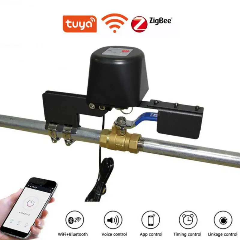 Tuya Wifi/Zigbee Smart Valve Controller For Water Gas Pipeline Auto Shut ON Off Compatible With Alexa Google Home Assistant
Tuya Wifi/Zigbee Smart Valve Controller For Water Gas Pipeline Auto Shut ON Off Compatible With Alexa Google Home Assistant