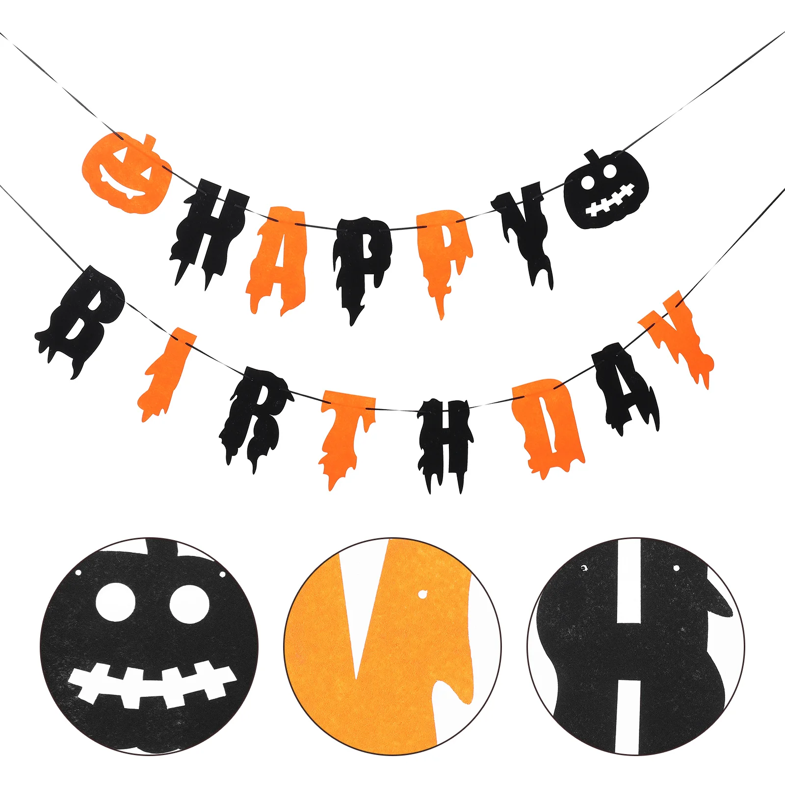 Banner Birthday Party Garland Decorations Hanging Bunting Happy Pumpkinhorror Ceiling Themed Scary Decor Decorative Felt
Banner Birthday Party Garland Decorations Hanging Bunting Happy Pumpkinhorror Ceiling Themed Scary Decor Decorative Felt
