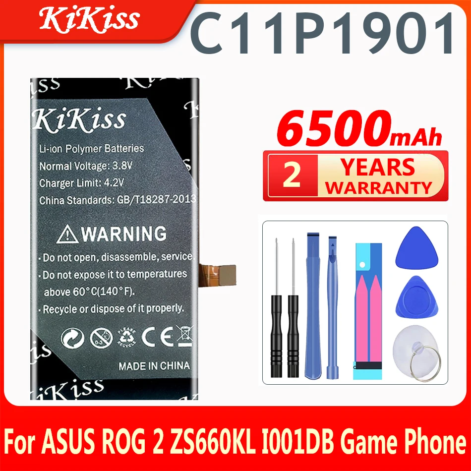 6500mAh C11P1901 Phone Battery For ASUS ROG 2 Game Phone ZS660KL I001DB 6500mAh Mobile Phone Long Standby Time Batteries
6500mAh C11P1901 Phone Battery For ASUS ROG 2 Game Phone ZS660KL I001DB 6500mAh Mobile Phone Long Standby Time Batteries