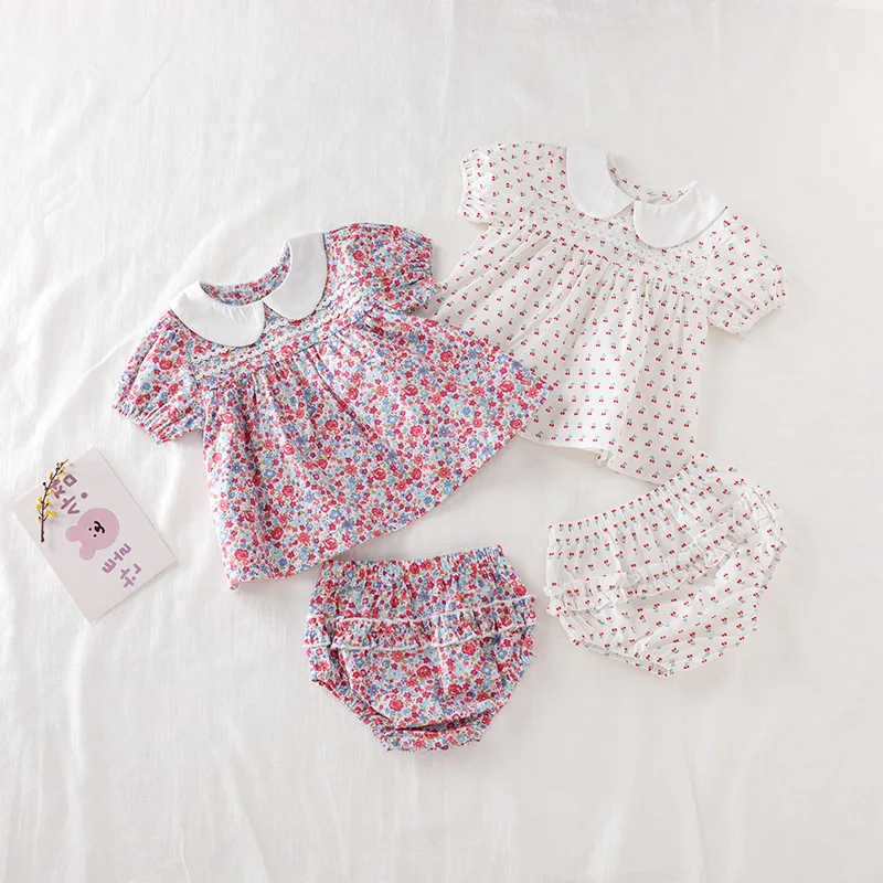 2022 summer Korean version floral baby short-sleeved two-piece small cherry children's split shorts girls' rompers
2022 summer Korean version floral baby short-sleeved two-piece small cherry children's split shorts girls' rompers