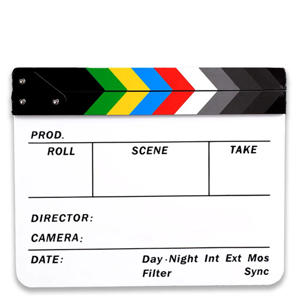 Записывающий режиссер Clapperboard уведомление пластина Clapper доска TV фильм акриловый Clapboard фильм видео профессиональный реквизит
Записывающий режиссер Clapperboard уведомление пластина Clapper доска TV фильм акриловый Clapboard фильм видео профессиональный реквизит