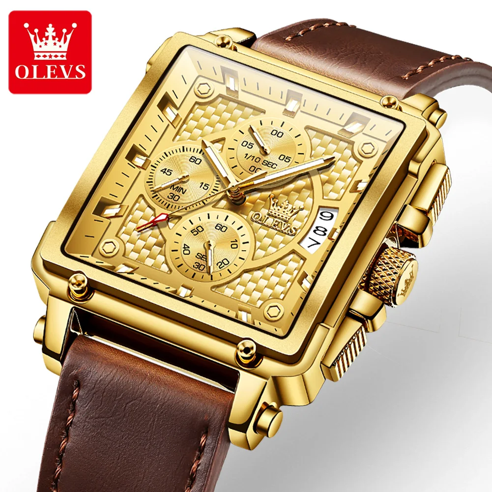 OLEVS 2022 New Luxury Multifunctional Quartz Men's Watch Square Sports Watch Men's Waterproof Chronograph
OLEVS 2022 New Luxury Multifunctional Quartz Men's Watch Square Sports Watch Men's Waterproof Chronograph