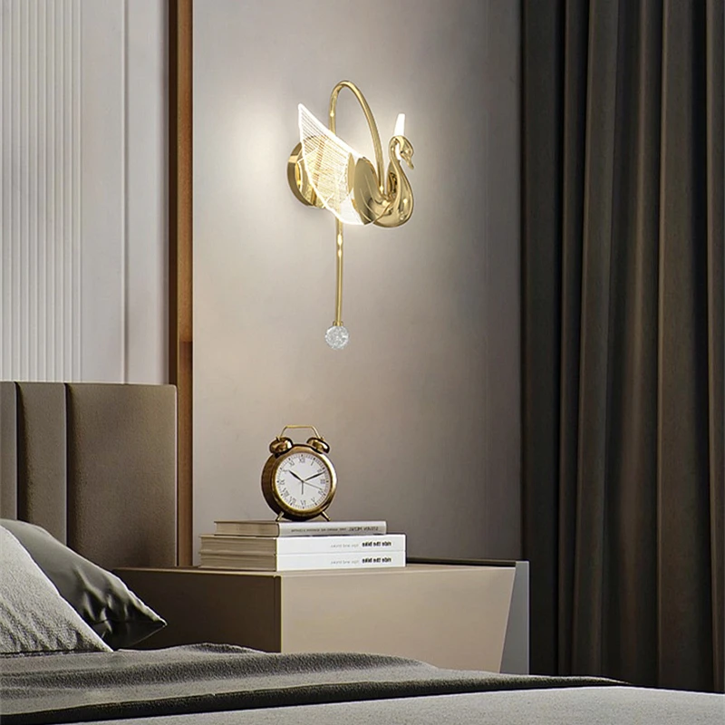 Modern Luxury Gold LED Wall Lamp Nordic Creative Swan Table Lamp Living Room Bedroom Study Indoor Decoration Simple Table Light
Modern Luxury Gold LED Wall Lamp Nordic Creative Swan Table Lamp Living Room Bedroom Study Indoor Decoration Simple Table Light