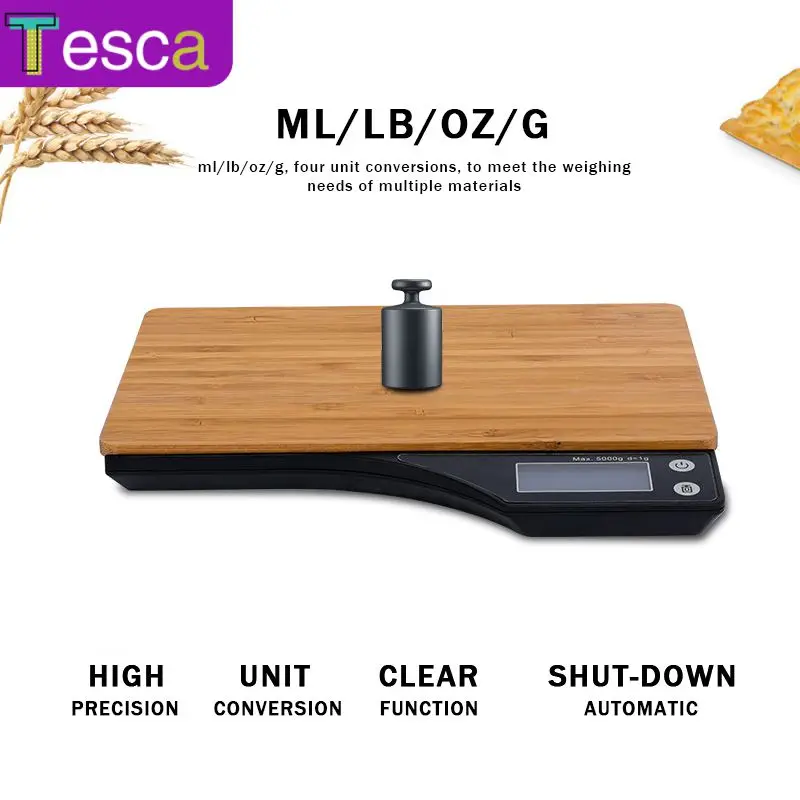 5kg/1g Digital Electronic Kitchen Food Diet Scale Coffee Scale G OZ ML IB Electronic Bamboo Board Scale For Espresso Pour Over
5kg/1g Digital Electronic Kitchen Food Diet Scale Coffee Scale G OZ ML IB Electronic Bamboo Board Scale For Espresso Pour Over