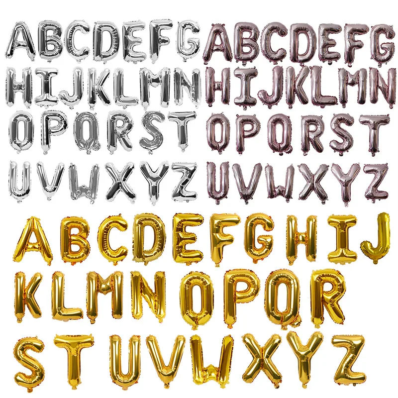 A-Z 16 Inch Alphabet Name Aluminum Film Balloon Gold Silver for DIY Baby Shower Birthday Party Wedding Marriage Room Decoration
A-Z 16 Inch Alphabet Name Aluminum Film Balloon Gold Silver for DIY Baby Shower Birthday Party Wedding Marriage Room Decoration