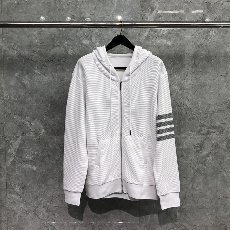 Men Zip Up Hoodies Original Classic Waffle Design Women's High-end Hoodie Coats High Quality Famous Striped Male Jacket
Men Zip Up Hoodies Original Classic Waffle Design Women's High-end Hoodie Coats High Quality Famous Striped Male Jacket
