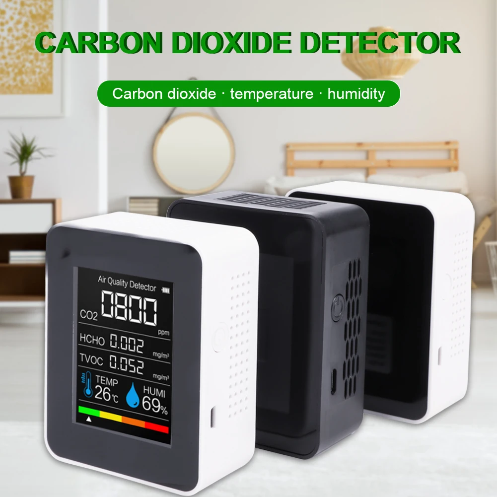 UYANGG 5 in1 CO2 Meter Digital Temperature Humidity Tester Carbon Dioxide Detector Temperature Humidity Air Quality Monitor
UYANGG 5 in1 CO2 Meter Digital Temperature Humidity Tester Carbon Dioxide Detector Temperature Humidity Air Quality Monitor