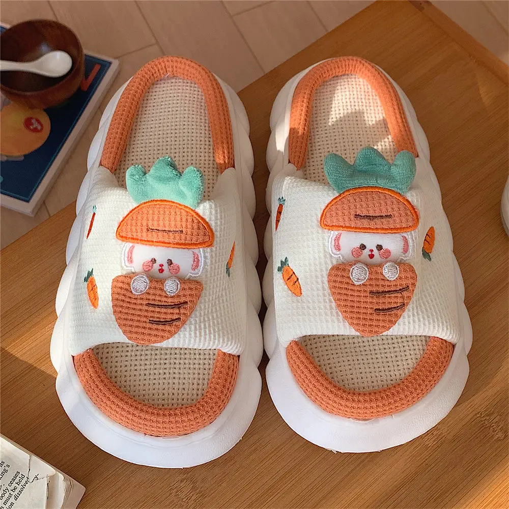 Women Linen Slippers 2023 Cute Rabbit Home Slippers Cartoon Soft Indoor Shoes Thick Sole Sandals Summer Milk Cow Couple Slippers
Women Linen Slippers 2023 Cute Rabbit Home Slippers Cartoon Soft Indoor Shoes Thick Sole Sandals Summer Milk Cow Couple Slippers