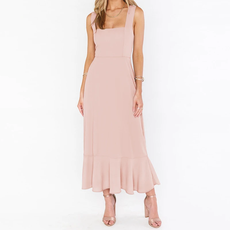 Elegant Square Neck Strap Dress Women Fahsion Sleeveless Slim Higt Waist Split Long Dresses Formal Occasion Evening Party Dress
Elegant Square Neck Strap Dress Women Fahsion Sleeveless Slim Higt Waist Split Long Dresses Formal Occasion Evening Party Dress