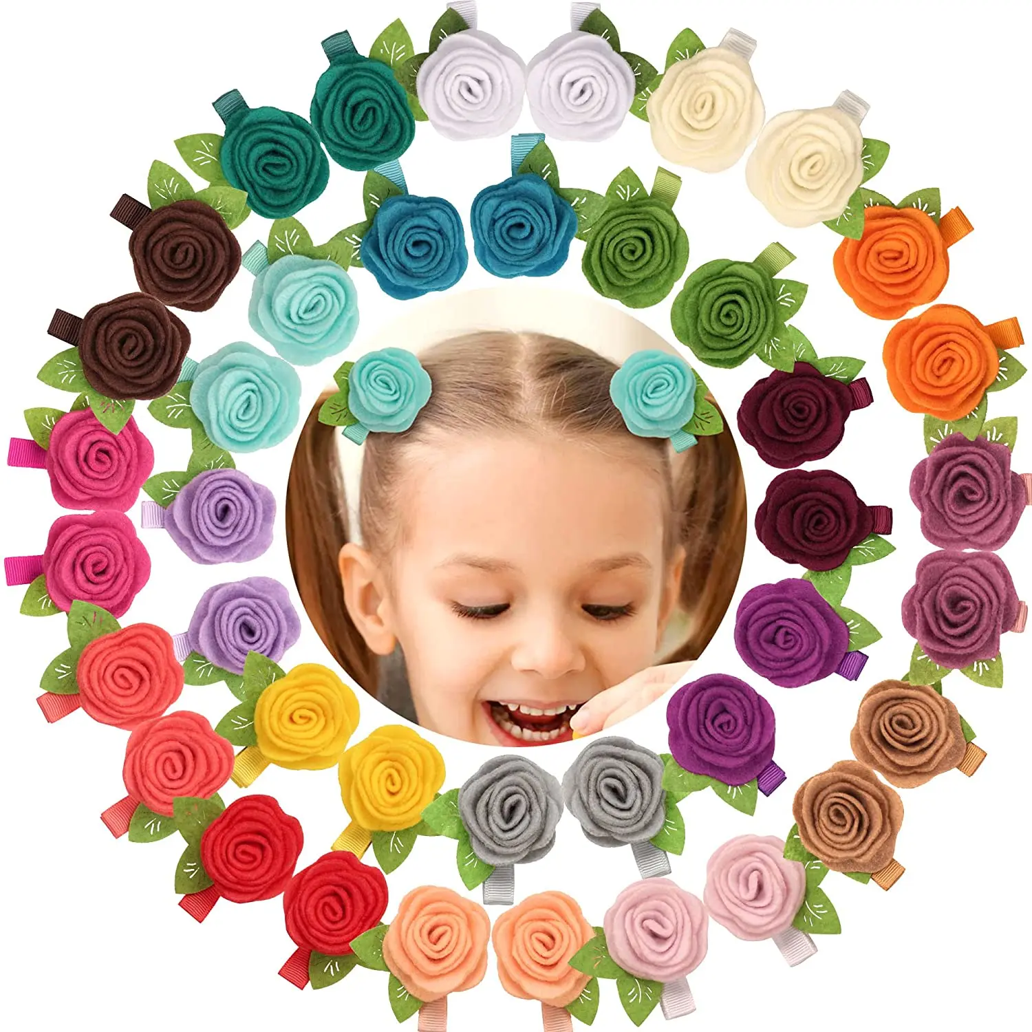40 Pieces Baby Felt Hair Clips Flower Fully Lined Barrettes for Fine Hair, Alligator Clips for Baby Girls Infants Toddlers
40 Pieces Baby Felt Hair Clips Flower Fully Lined Barrettes for Fine Hair, Alligator Clips for Baby Girls Infants Toddlers