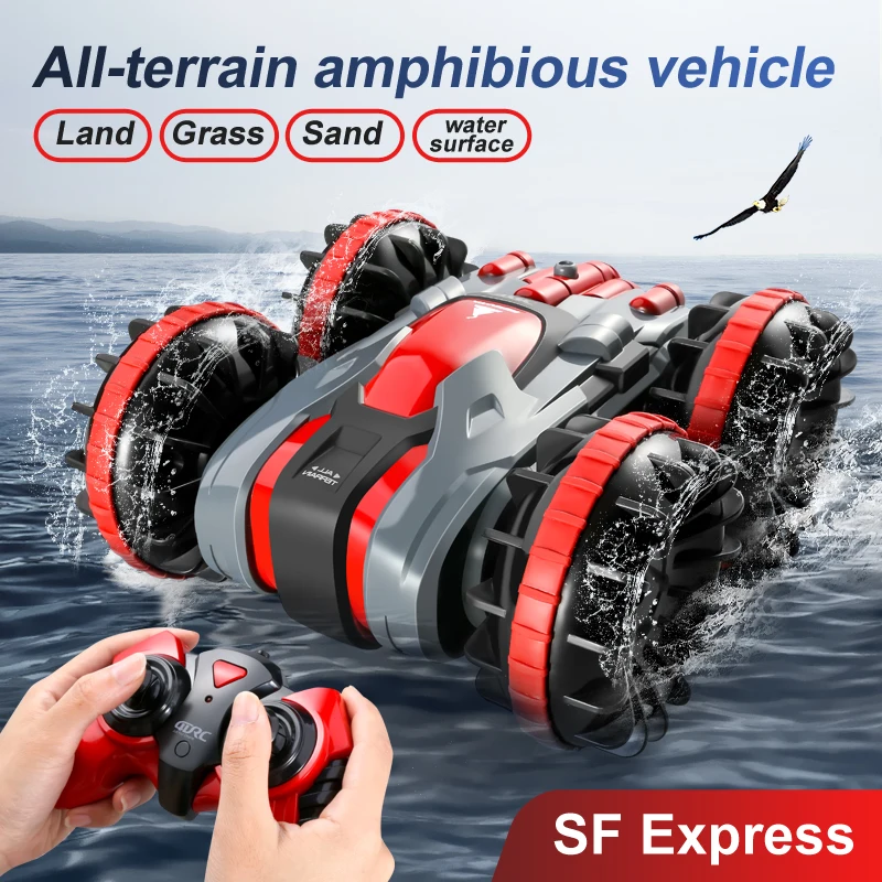 Large Amphibious Tank Stunt Double-Sided Remote Control All Terrain Vehicle 2.4G Beach Climbing Torsion Car Toys for Kid's Gift
Large Amphibious Tank Stunt Double-Sided Remote Control All Terrain Vehicle 2.4G Beach Climbing Torsion Car Toys for Kid's Gift