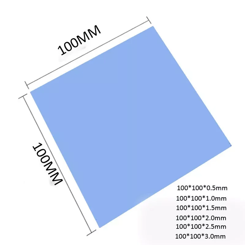 Conductivity 15 W/mK Thermal Pad High Quality 100x100mm CPU Heatsink Cooling Conductive Silicone Pad Thermal Pads
Conductivity 15 W/mK Thermal Pad High Quality 100x100mm CPU Heatsink Cooling Conductive Silicone Pad Thermal Pads